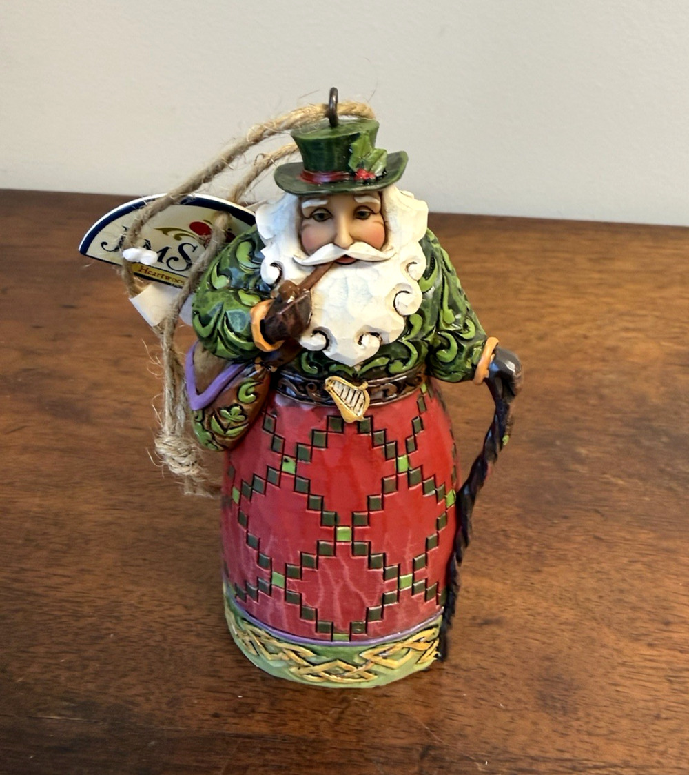Jim Shore Irish Santa Ornament 4022939 Heartwood Creek 2011 NIB Ireland 4.625"